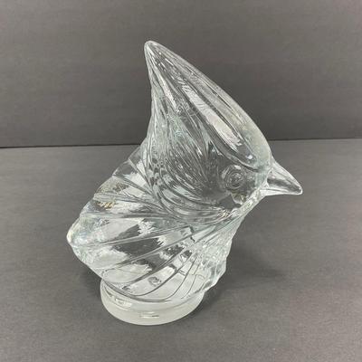 -28- LALIQUE | Cardinal Bird Glass Radiator Mascot Hood Ornament