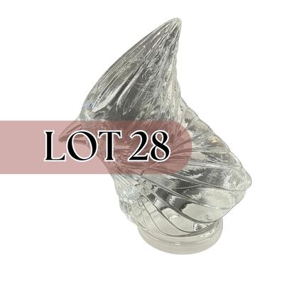 -28- LALIQUE | Cardinal Bird Glass Radiator Mascot Hood Ornament