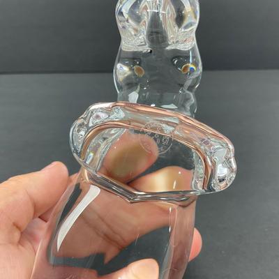-29- BACCARAT | Large Hippopotamus Crystal Figure | Marked