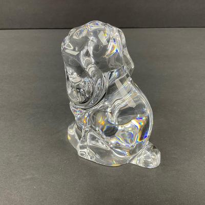 -30- ORREFORS | Swedish Crystal Spaniel Dog Figure | Signed