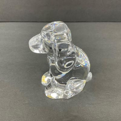 -30- ORREFORS | Swedish Crystal Spaniel Dog Figure | Signed