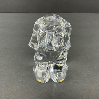 -30- ORREFORS | Swedish Crystal Spaniel Dog Figure | Signed
