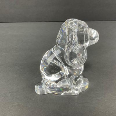 -30- ORREFORS | Swedish Crystal Spaniel Dog Figure | Signed
