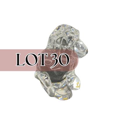 -30- ORREFORS | Swedish Crystal Spaniel Dog Figure | Signed