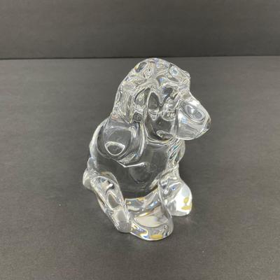-30- ORREFORS | Swedish Crystal Spaniel Dog Figure | Signed