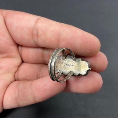-32- NAVAJO | Artist Signed Sterling Ring | Marked Tommy