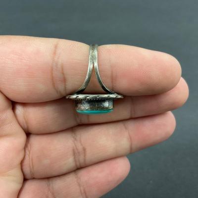 -34- NAVAJO | Artist Signed Sterling Ring | Marked Cortez H. K.W.