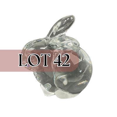 -42- FENTON | Glass Rabbit Figure | Marked