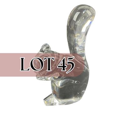 -45- BACCARAT | Crystal Squirrel Figure | Marked