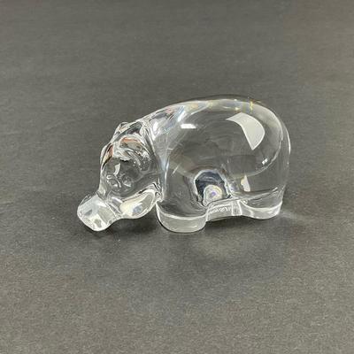 -47- VILLEROY & BOCH | Art Glass Hippopotamus | Marked