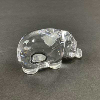 -47- VILLEROY & BOCH | Art Glass Hippopotamus | Marked