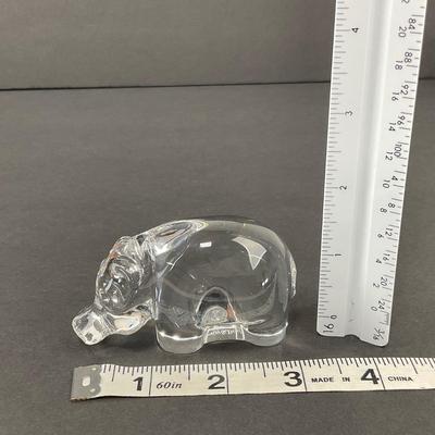 -47- VILLEROY & BOCH | Art Glass Hippopotamus | Marked