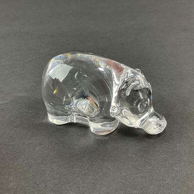 -47- VILLEROY & BOCH | Art Glass Hippopotamus | Marked