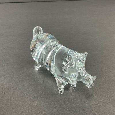 -48- GLASSWARE | Art Glass Pig Figure