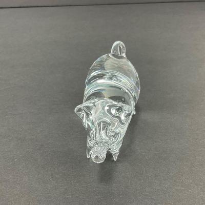 -48- GLASSWARE | Art Glass Pig Figure