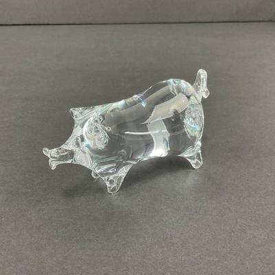 -48- GLASSWARE | Art Glass Pig Figure