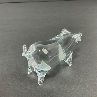 -48- GLASSWARE | Art Glass Pig Figure