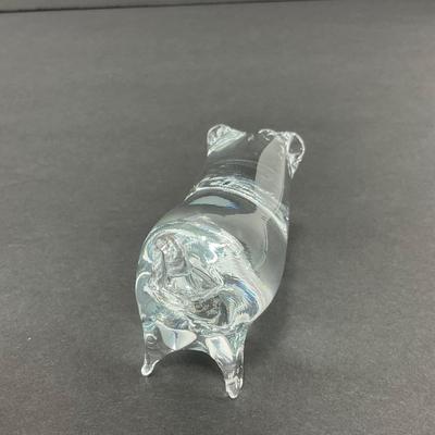 -48- GLASSWARE | Art Glass Pig Figure