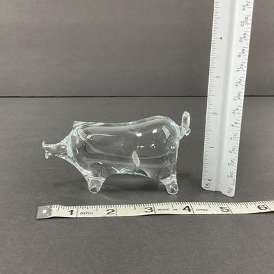 -48- GLASSWARE | Art Glass Pig Figure