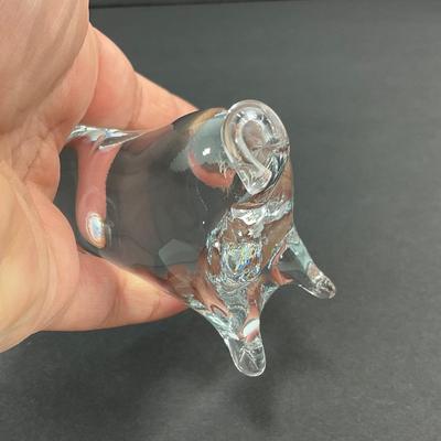 -48- GLASSWARE | Art Glass Pig Figure