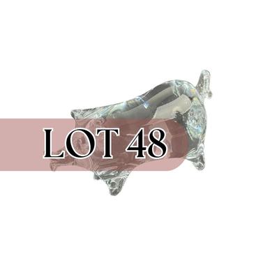 -48- GLASSWARE | Art Glass Pig Figure