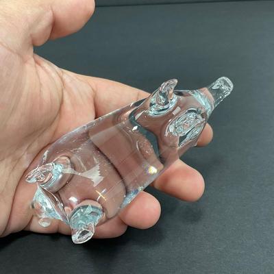 -48- GLASSWARE | Art Glass Pig Figure