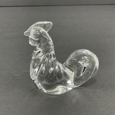 -49- VILLEROY & BOCH | Art Glass Rooster Figure | Marked