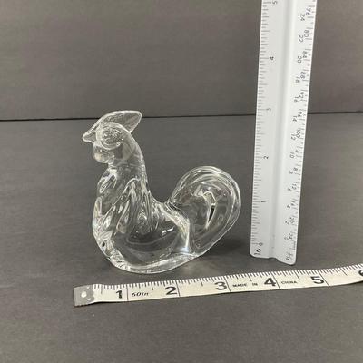 -49- VILLEROY & BOCH | Art Glass Rooster Figure | Marked