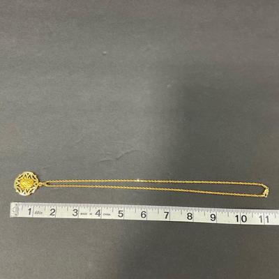 -53- GOLD | 14K Gold Chain & 585 Italy Pendant | Marked