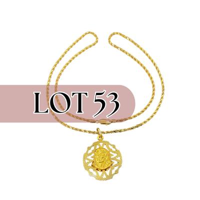 -53- GOLD | 14K Gold Chain & 585 Italy Pendant | Marked