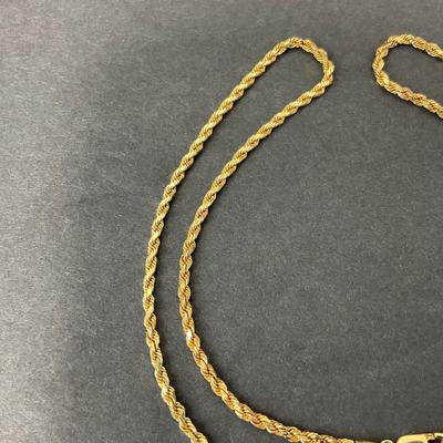 -53- GOLD | 14K Gold Chain & 585 Italy Pendant | Marked