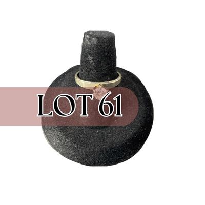 -61- GOLD | 14K Gold & Diamond Ring | Marked