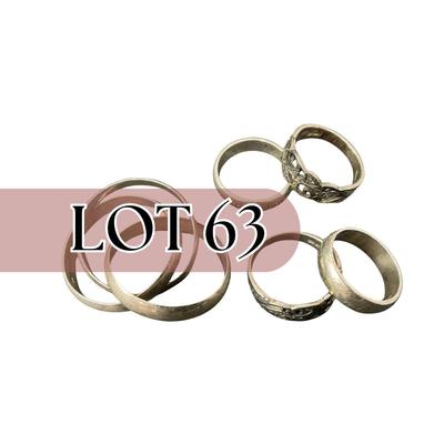 -63- SILVER | Assortment Of Sterling Silver Rings | Marked