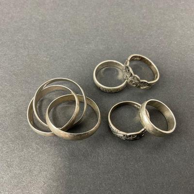 -63- SILVER | Assortment Of Sterling Silver Rings | Marked