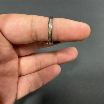 -65- SILVER | Sterling Silver & Polished Stone & Shell Rings | Marked