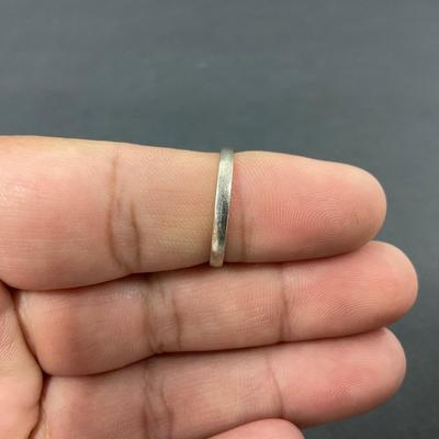 -66- SILVER | Sterling Polished Stone Rings | Marked