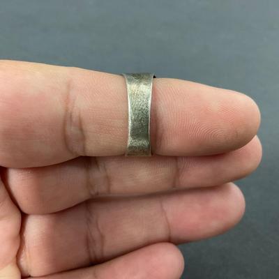 -66- SILVER | Sterling Polished Stone Rings | Marked