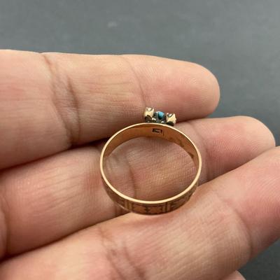-68- COSTUME | Rose Colored Metal Bracelet & Ring