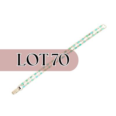 -70- COSTUME | Metal & Turquoise Type Of Stone Bracelet