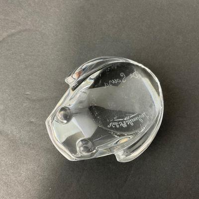 -72- VAL ST LAMBERT DE SOUSA | Crystal Art Glass Frog Figure | Signed