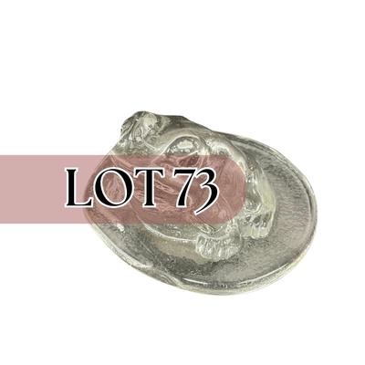 -73- VIKING | Art Glass Toad On Lily Pad Figure