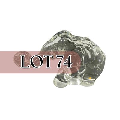 -74- HEISEY | Art Glass Mother Elephant Figure
