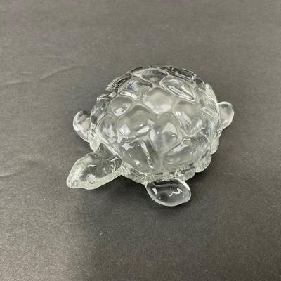 -75- GLASSWARE | Art Glass Turtle Figure