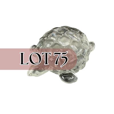 -75- GLASSWARE | Art Glass Turtle Figure
