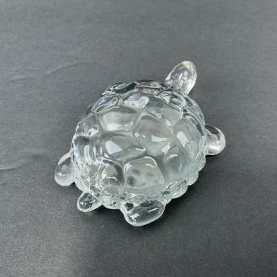 -75- GLASSWARE | Art Glass Turtle Figure