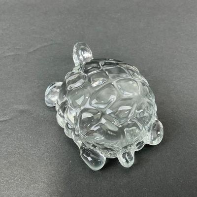 -75- GLASSWARE | Art Glass Turtle Figure