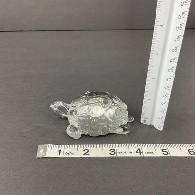 -75- GLASSWARE | Art Glass Turtle Figure