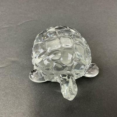 -75- GLASSWARE | Art Glass Turtle Figure