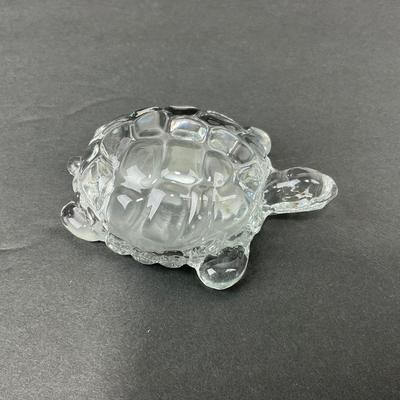 -75- GLASSWARE | Art Glass Turtle Figure