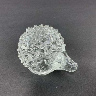 -77- PUKEBURG | Swedish Art Glass Hedgehog Or Porcupine Figure